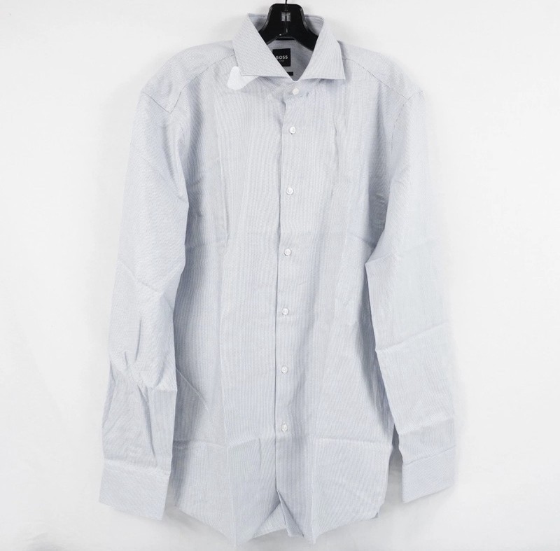 Hugo Boss Men Hank Travel Slim Performance Stretch Short Sleeve Shirt 17/43