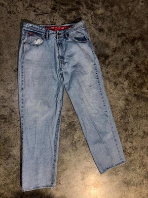 Ecko Unltd. Rhino-Cut Jeans Womens 34 Blue Denim Cotton 5 Pockets Straight Leg
