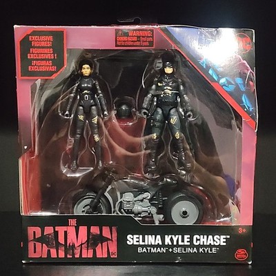 Spin Master DC The Batman Batman & Selina Kyle Exclusive Set w/ Motorbike