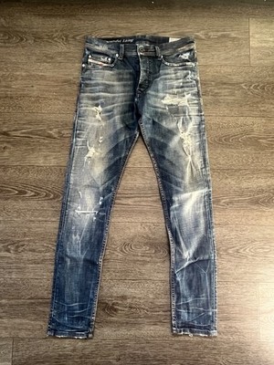 Diesel Tepphar Jeans Mens W30 L32 Blue Slim Carrot Leg 0830K_Stretch