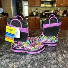Western Chief Girls Size 11/12 Waterproof Neoprene Rain Snow Winter Boots Kids