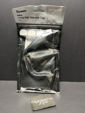 New Nike Long Hair Black Silicone Swim Cap One Size Fits All Sealed Swimming