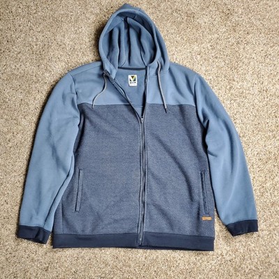 Voyager Men's Full Zip Hoodie Sweatshirts Blue, XL