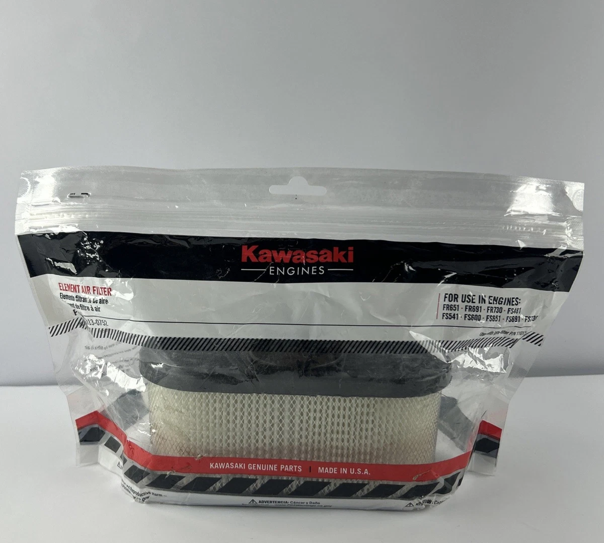 Genuine OEM Kawasaki Air Filter 11013-0752 11013-0726 11013-7047 11013-7049 photo 2