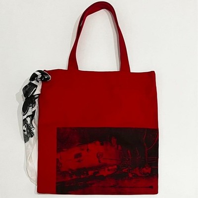 RAF SIMONS Calvin Klein tote bag red rare New