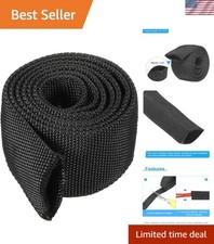 1.1" Dia Black Nylon Protective Hose Sleeve - 3.3FT Cable Cover for Safety