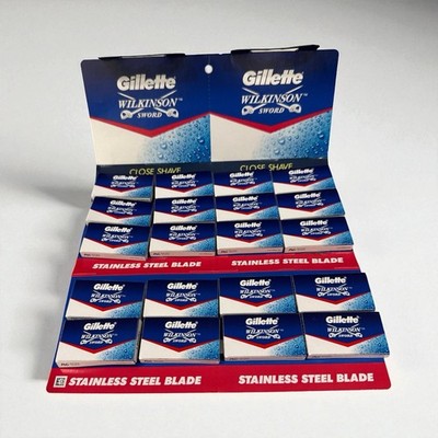 100 Pc GILLETTE WILKINSON SWORD RAZOR BLADES double edge  safety razor blades