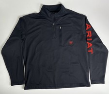 Ariat Tek Team Mid States SMU 1/4 Zip Pullover Sweatshirt Men  s XL Black Red