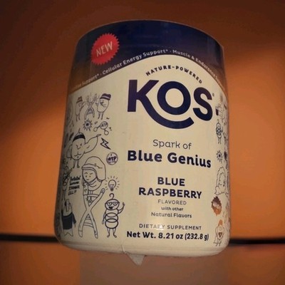 KOS Spark of Blue Genius - Blue Raspberry - Cellular Energy & Focus Supplement -