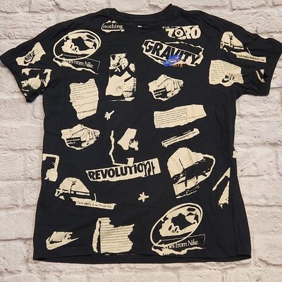Nike Air Revolution Legacy Zero Gravity Men's Black T-Shirt Large All Over Print