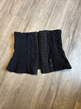 Corset Waist Trainer Body Shaper Shapewear Underbust Cincher Black Sz M