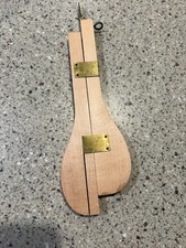 Vintage Rug Needle Shuttle and Booklet, Wood and Brass
