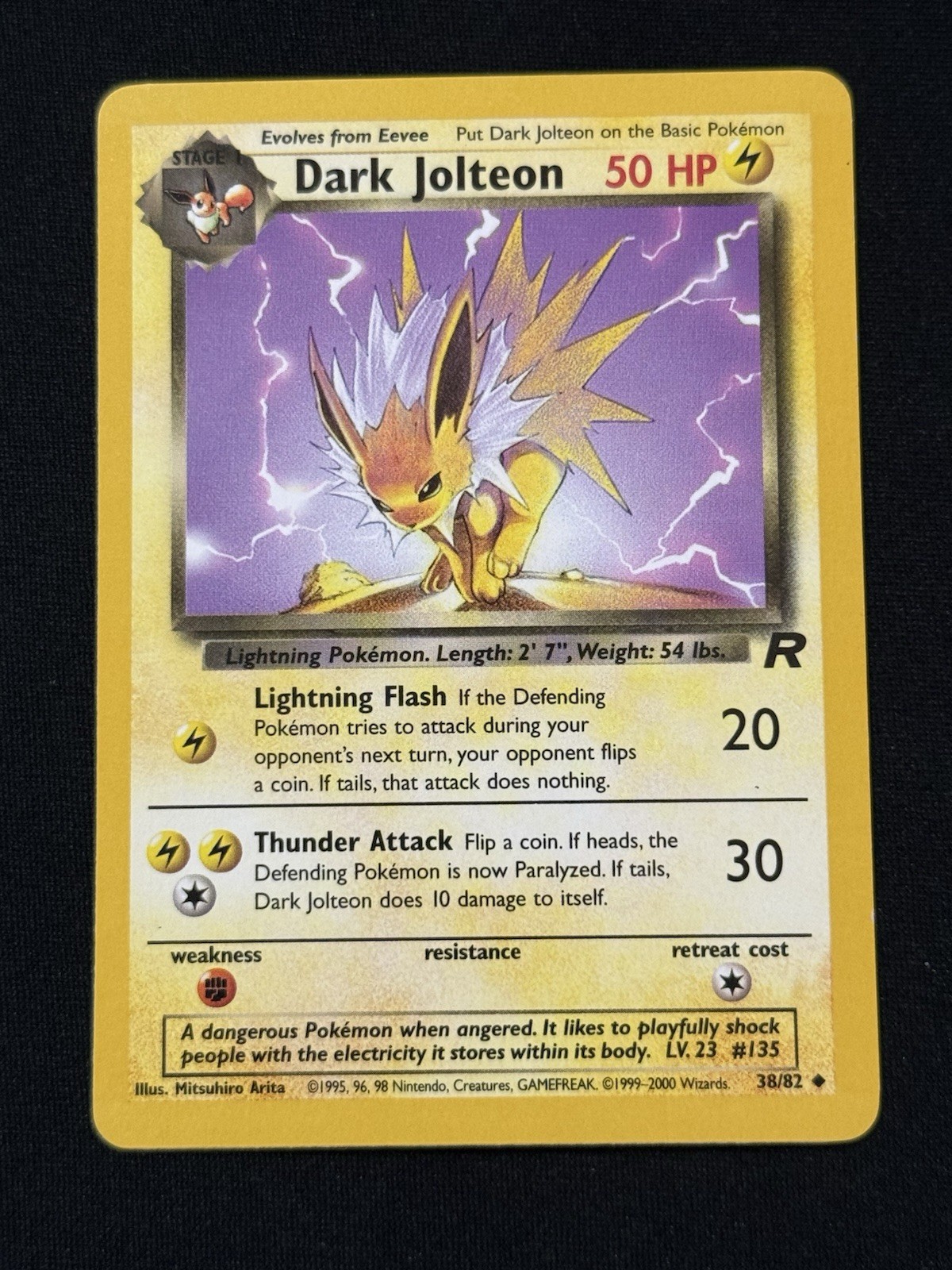 Dark Jolteon #38/82 - Pokémon TCG - Team Rocket - Uncommon - LP