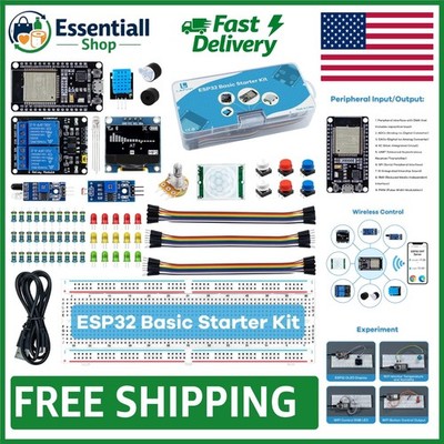 Beginner's Basic Starter Kit for ESP-32S with Interactive Tutorial and Modules
