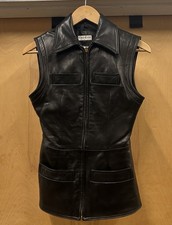 Bebe Rare Vintage 90s Black Genuine Leather Y...