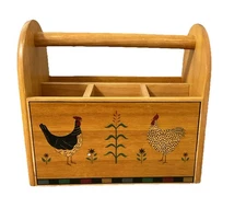 KAMENSTEIN WOODEN Condiment  Tabletop BOX CHICKEN 10"L 9"H Ketchup Mustard Etc.