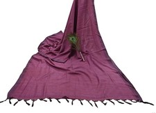 Indian Vintage Sari Pink Artificial Silk Hand Woven Saree Fabric 5yard Sewing