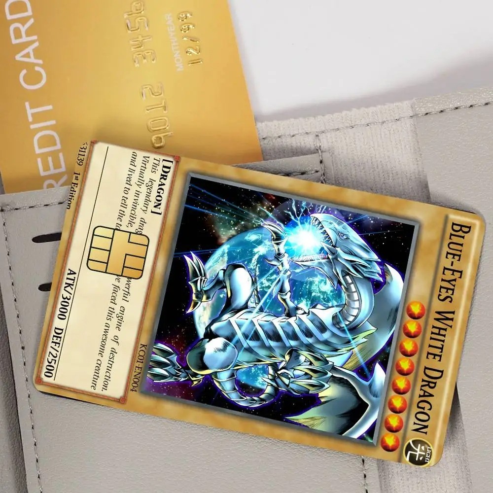 yugioh credit card skin Yu Gi Oh Blue Eyes White Dragon Credit Card Sticker