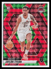 2024-25 Mosaic Choice Red Green #217 Jaylon Tyson Cavaliers Rookie RC QW