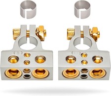 0/4/8 or 10 Gauge Battery Terminals with Shims - 2 pack 0/4/8/10 Gauge