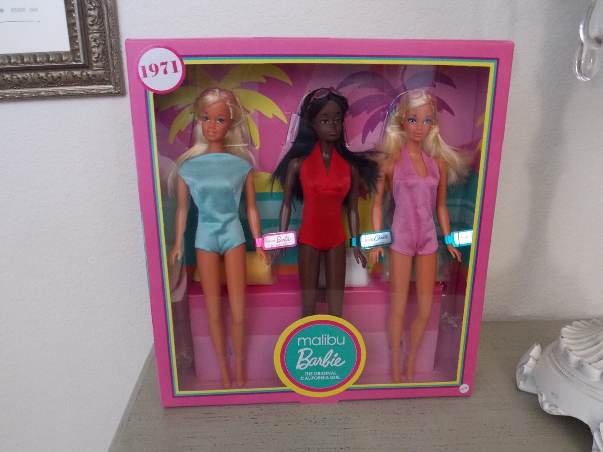 2020 Malibu Barbie Doll Gift Set 1971 Reproduction Barbie PJ