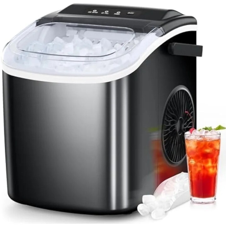 Portable  Ice Maker Machine Countertop 26.5Lbs/24H w/ Scoop Self-Cleaning-image