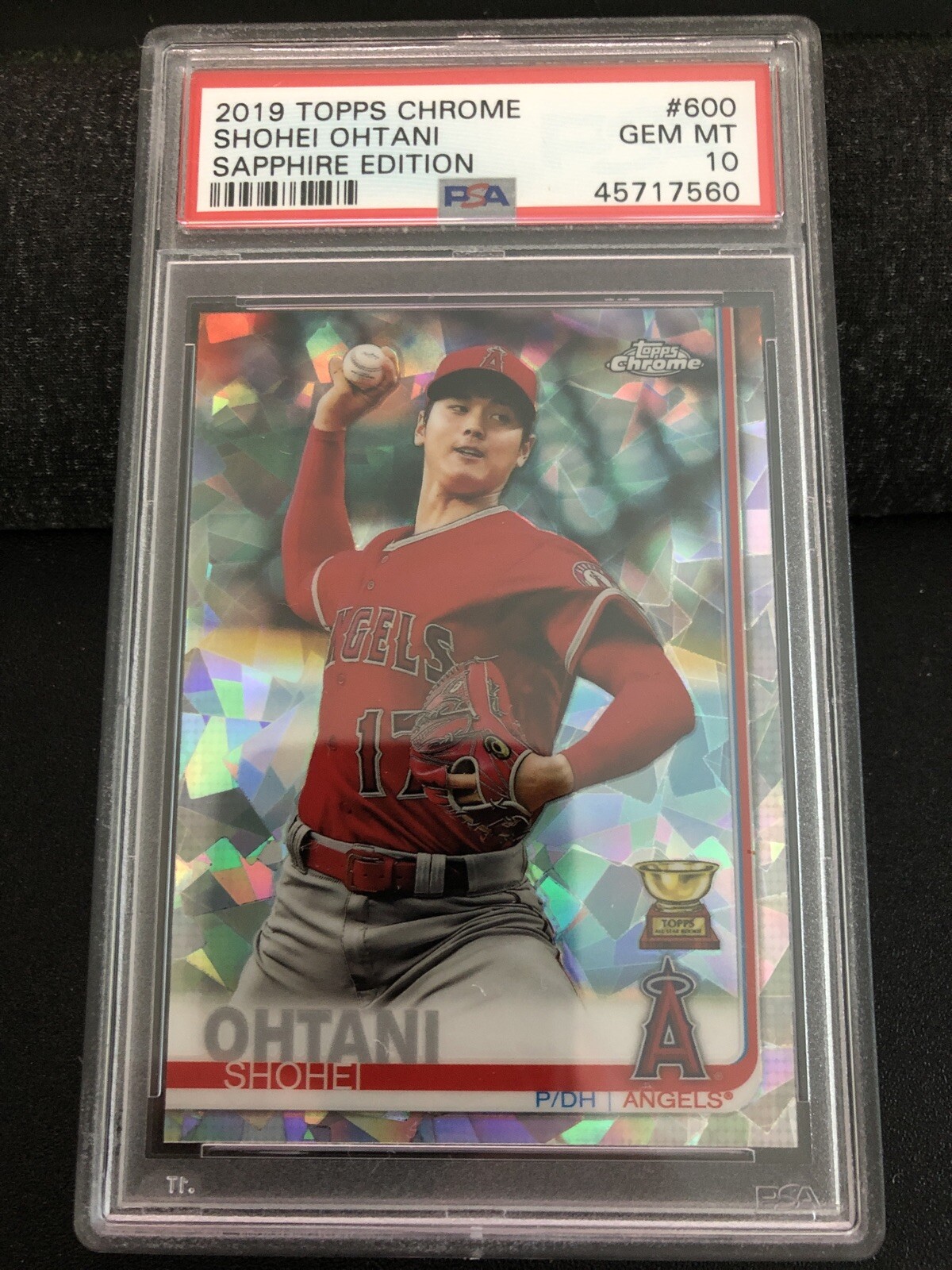 2019 Topps Chrome Sapphire PSA 10 GEM MINT Shohei Ohtani Angels RC #600