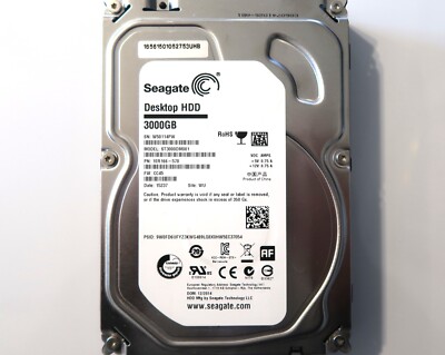 Seagate ST3000DM001 1ER166-570 CC45 WU China (W5011) 3.5'' 3.0TB Sata HDD 12/2014