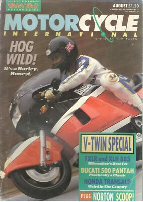 1987 AUGUST  34565 Motorcycle International Magazine  V TWIN SPECIAL