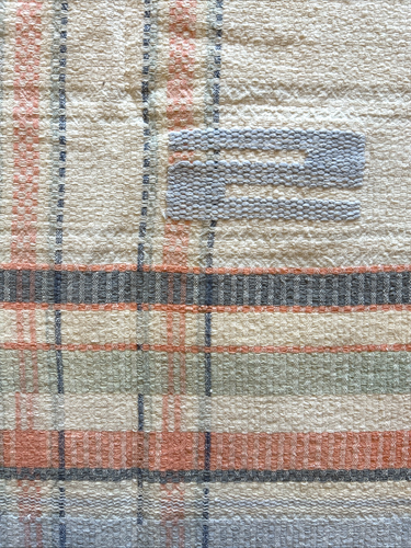 Vtg Native American Symbols Woven Southwest Serape Fringe Tablecloth 72" X 45" - Picture 6 of 6