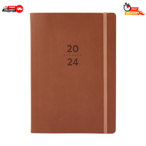 2024 Weekly Planner - Tan 12 Month Daily Annual Yearly Planner for Home Office A - Picture 1 of 7