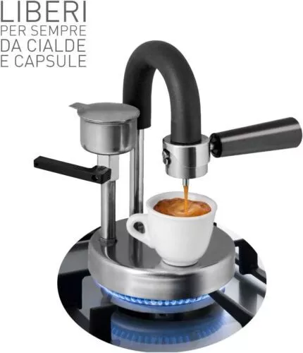 Kamira EMK010BK Gerade Feuer Espresso Hersteller Hergestellt IN Italien Schiffe - Bild 2 von 5