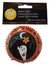 Trick or Treat Ghost 24 Baking Cups Cupcake Liners Wilton Halloween