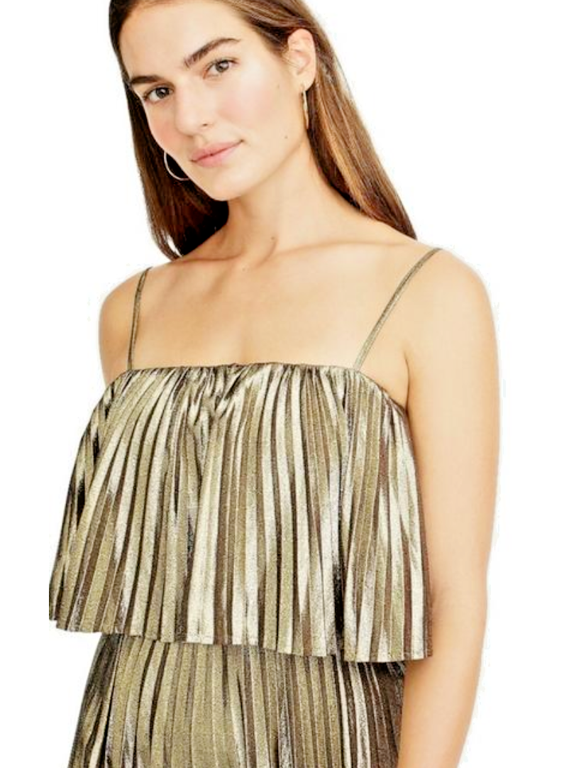j crew gold lame dress Vintage Lame Dress main image 0