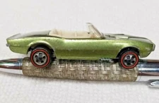 HOT WHEELS REDLINE CUSTOM FIREBIRD 1968 Early TM U.S. base OLIVE W/WHITE INT.