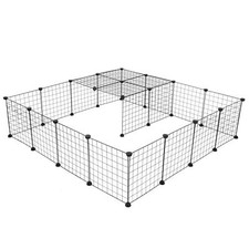 56" Heavy Duty 36 Panel Metal Two-Storey Dog Cat Exercise Fence Playpen Kennel