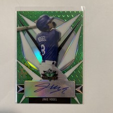 2021 Leaf Valiant Jake Vogel Rookie Green Auto LA Dodgers #BA-JV1