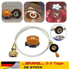 Gastank Adapter Schlauch Set für Campingkocher LPG Flachzylinder Flaschenadapter