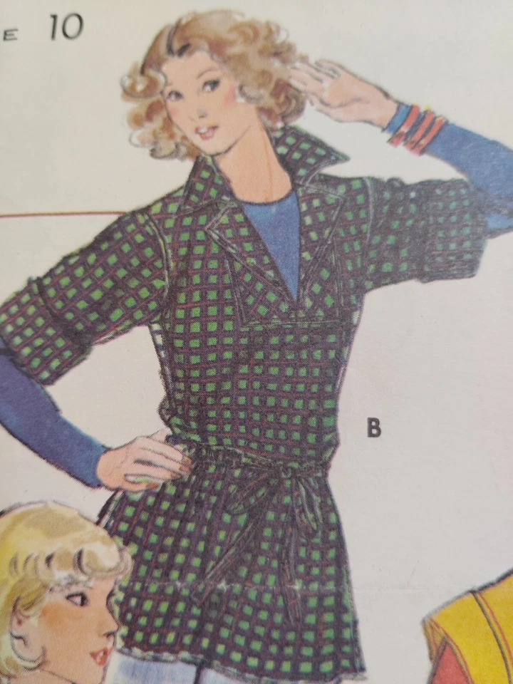 Chaqueta Pullover Top 10 Butterick 5080 Patrón de Costura Cuello en V Ligera Corte De Colección Foto 3 de 4