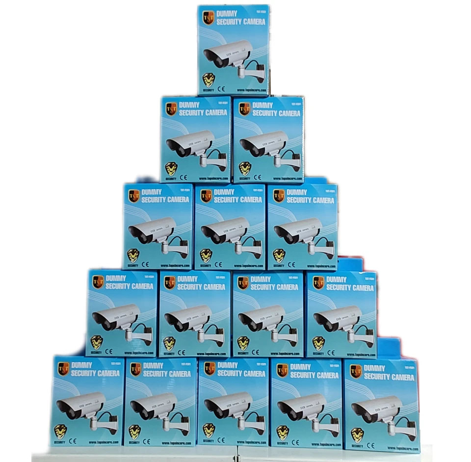 Restposten 30 Stück Dummy Video Überwachungskamera Fake Kamera mit LED Licht