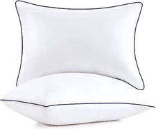 HomeMate Bed Pillows for Sleeping - Queen Size (20''x28'') Set of 2 - White
