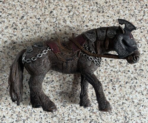 Figurine jouet cheval blindé Schleich 2008 Ritter Zahor chevalier noir Am Limes 69 - Photo 1 sur 3