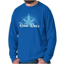 Dank Weed Stoner Marijuana Magical 420 THC Long Sleeve Tshirt Tee for Adults