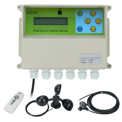 Electronic LCD Solar Tracker Controller W/ Wind Sensor DIY Solar Panel Kits