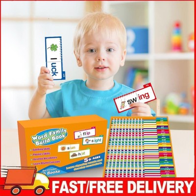 CVC Word Flip Chart Vowel Word Flashcards Interactive Word Builder Game for Kids
