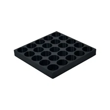 12 GA Shot Shell Reloading Block 25 Shot Black