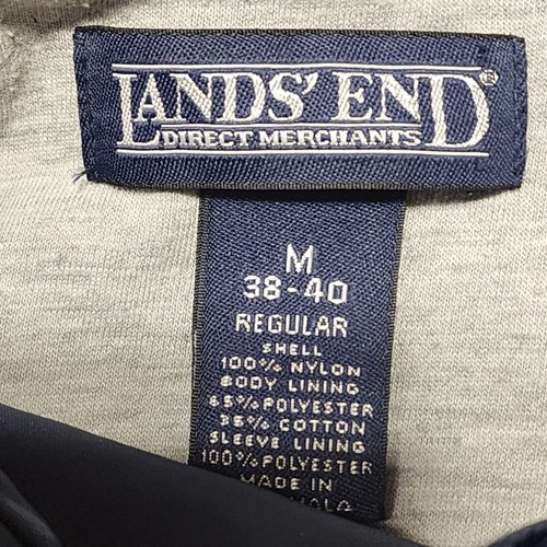 Lands End Mens Navy Nylon Button-Up Jacket M - Picture 4 of 9