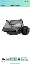 KidCo PeaPod Portable Pop Up Infant Toddler Baby Travel Bed, Midnight