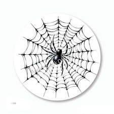 Black Widow Spider Web Halloween Party Favors Scrapbook Stickers Envelope Seals