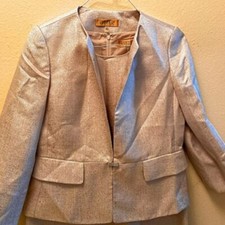 KASPER  Metallic Flyaway Jacket  Sheath Dress Suit Size 6